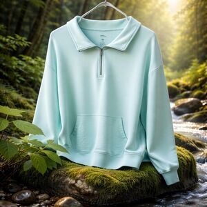 Sonoma Light Blue Quarter-Zip Sweatshirt